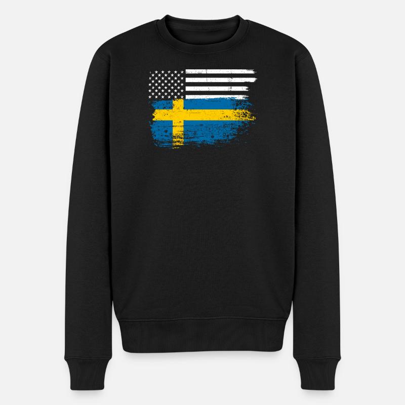 Drapeau Fusion : US Nordic Brush - Pull Premium bio Homme - noir
