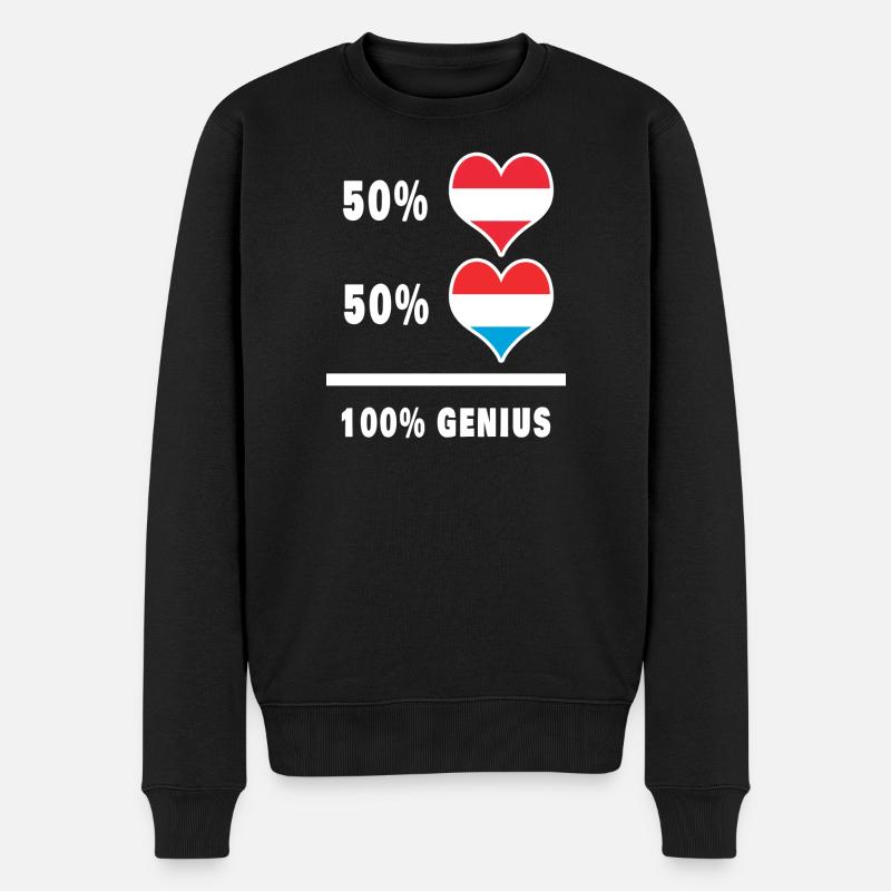 Österreich und Luxemburg genial / Geschenk - Männer Premium Bio Pullover - Schwarz