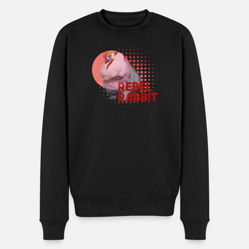 Lapin rebelle - Pull Premium bio Homme - noir