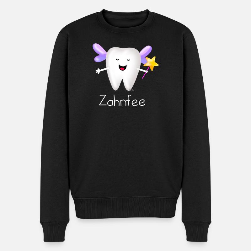 Zahnfee - Männer Premium Bio Pullover - Schwarz