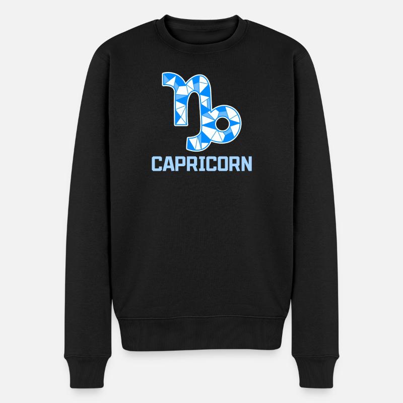 Sternzeichen Steinbock Sterndeutung Horoskop - Männer Premium Bio Pullover - Schwarz