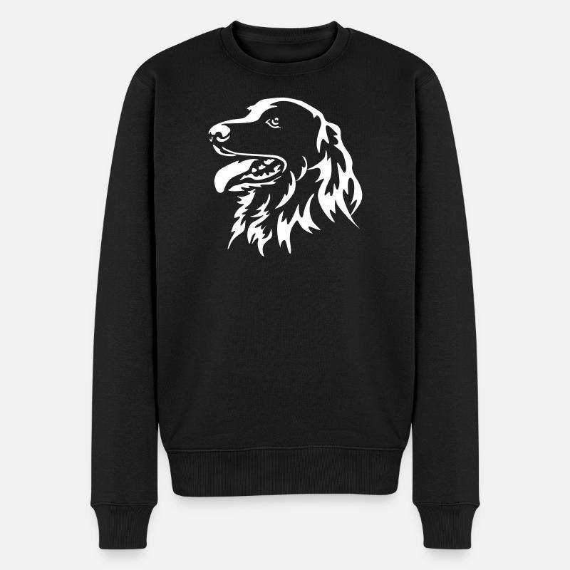 Hovawart Kopf "Black Edition" - Männer Premium Bio Pullover - Schwarz