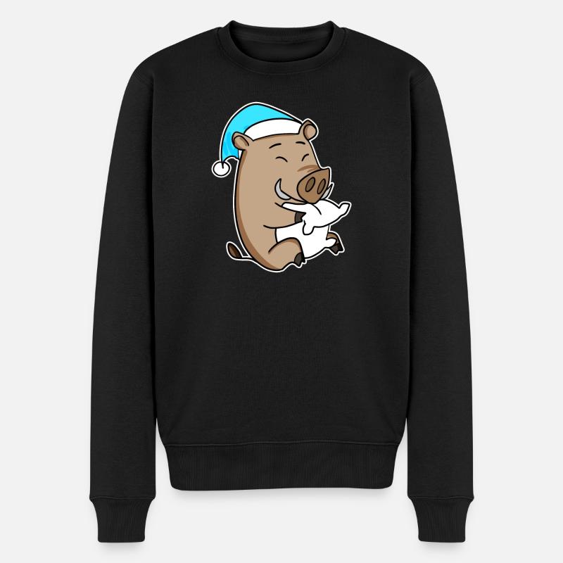 Sanglier Bébé Cochon - Pull Premium bio Homme - noir