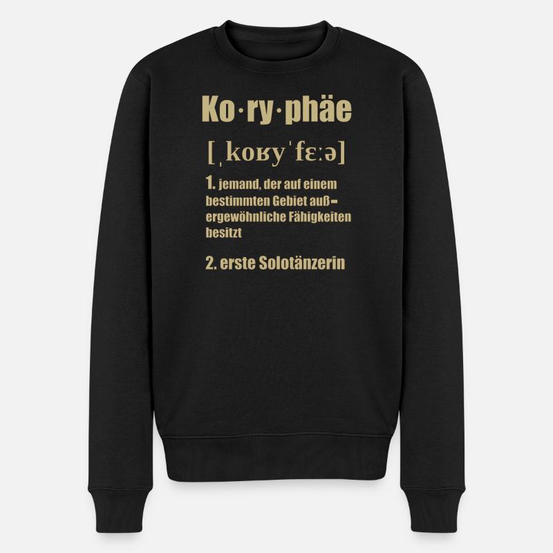 koryphäe in gold - Männer Premium Bio Pullover - Schwarz