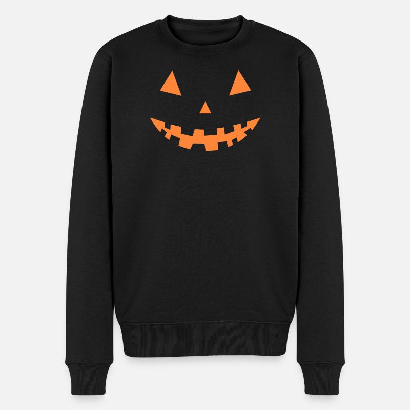 Silhouette Citrouille Jack-o'-lantern - Pull Premium bio Homme - noir
