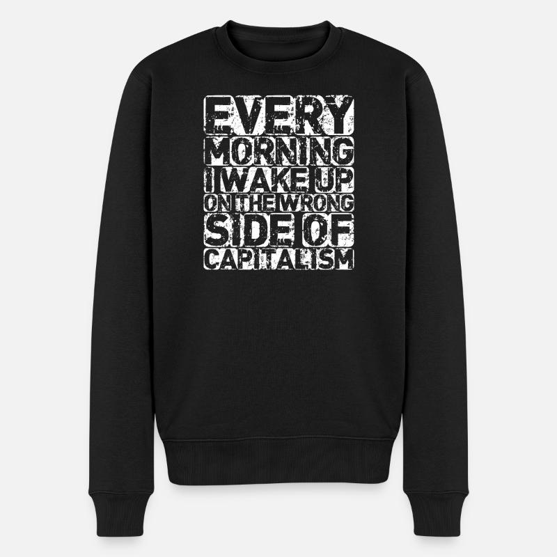 The Wrong Side (dark) - Men's Premium Organic Jumper - black