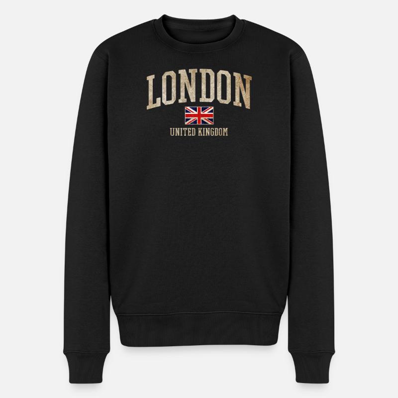 Londres Angleterre - Pull Premium bio Homme - noir