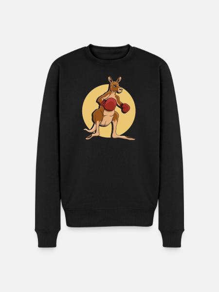 Kangaroo boxer - Men's Premium Organic Jumper - black