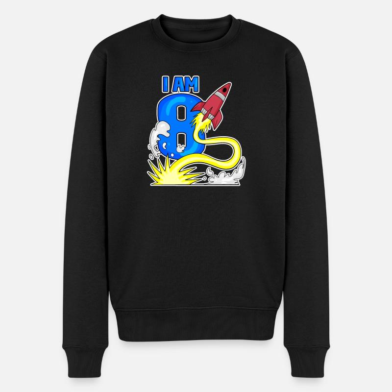 Garçon de 8 ans - Pull Premium bio Homme - noir