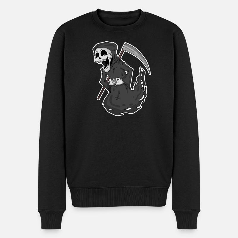Grim Reaper rit drôle - Pull Premium bio Homme - noir