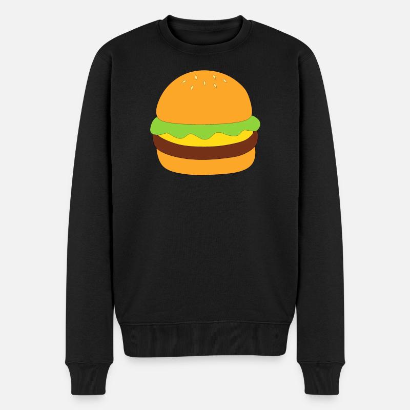 Burgers, restauration rapide, manger, cuisiner - Pull Premium bio Homme - noir