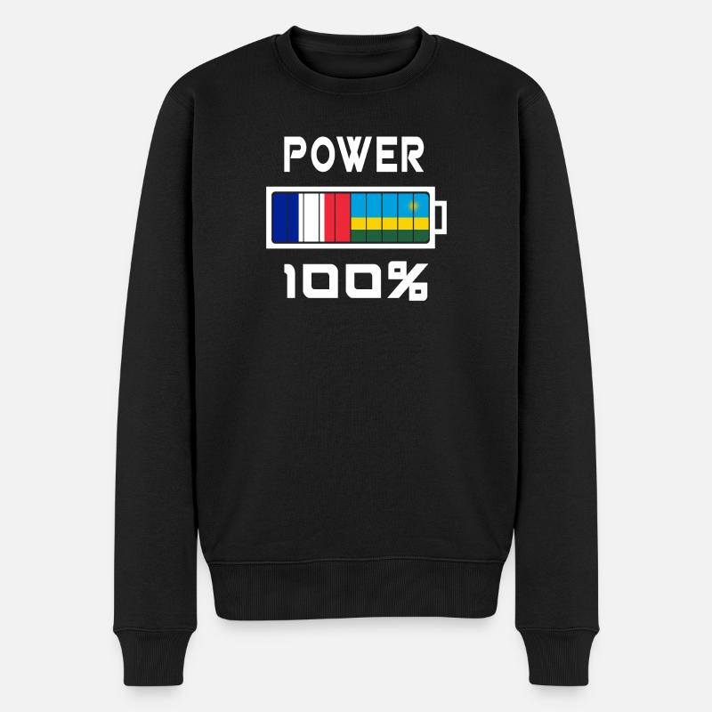 Rwanda et France Power 100 - Pull Premium bio Homme - noir