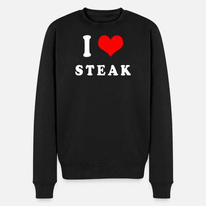 J'adore le steak - Pull Premium bio Homme - noir