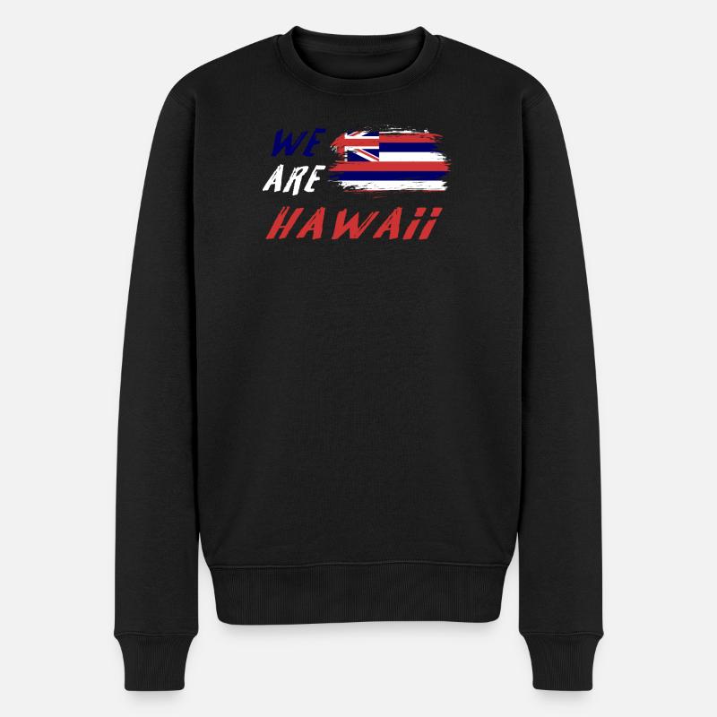 Wir sind Hawaii - Männer Premium Bio Pullover - Schwarz