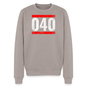 040 - Männer Premium Bio Pullover - Taupe - Vorne - Nico (187cm)