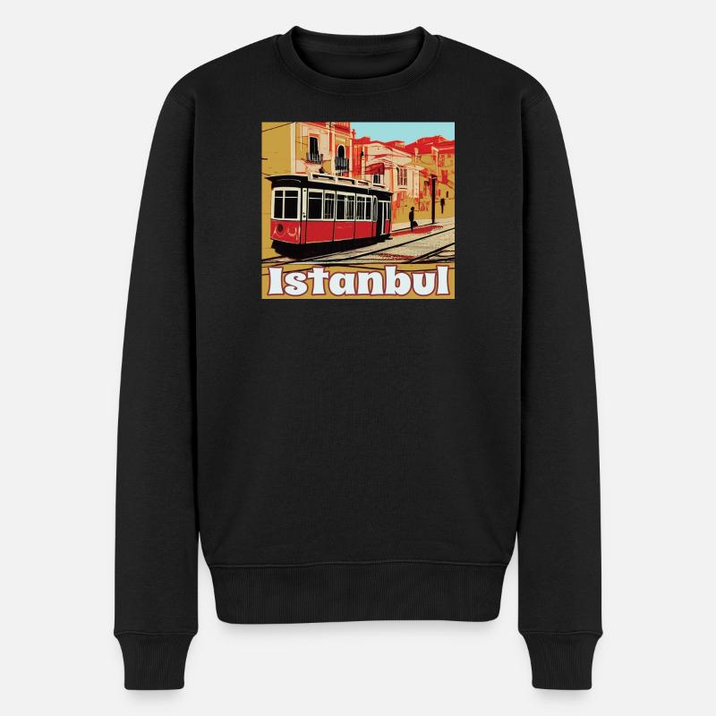 Istanbul - Männer Premium Bio Pullover - Schwarz
