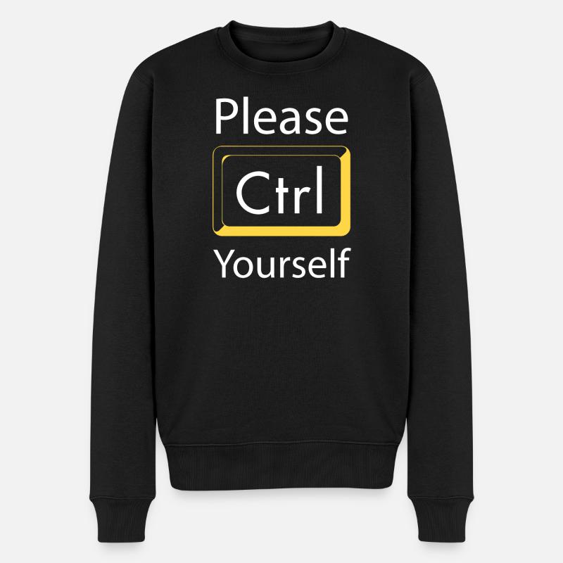Please Ctrl yourself Gaming - Men's Premium Organic Jumper - black