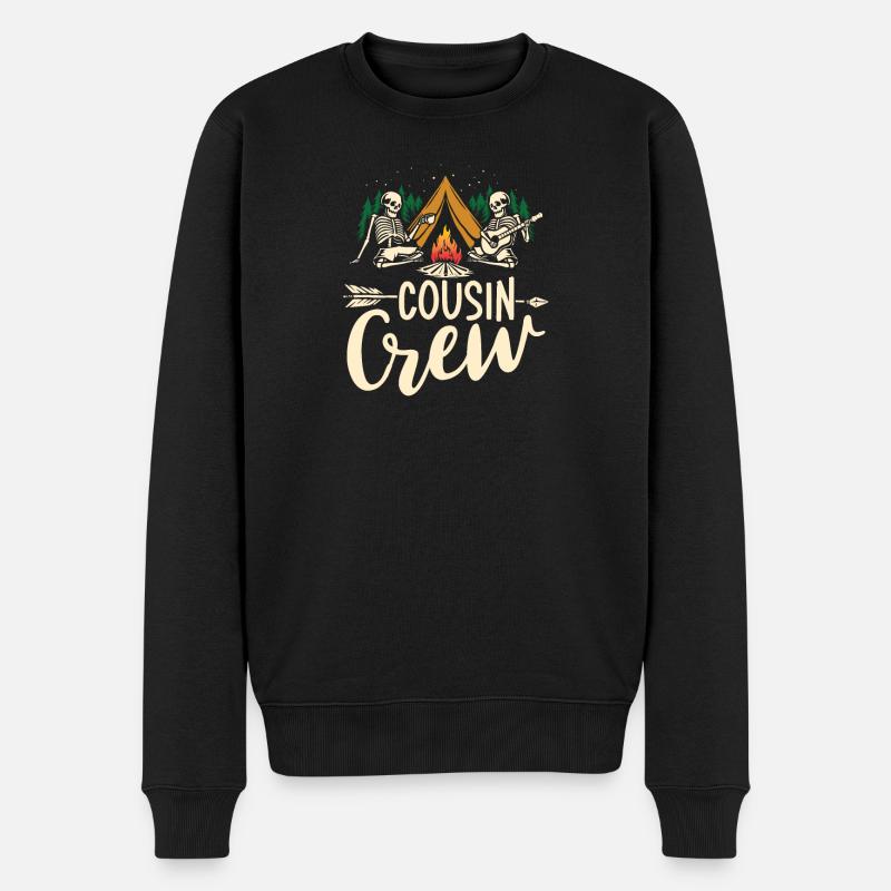 Cousin crew - Männer Premium Bio Pullover - Schwarz