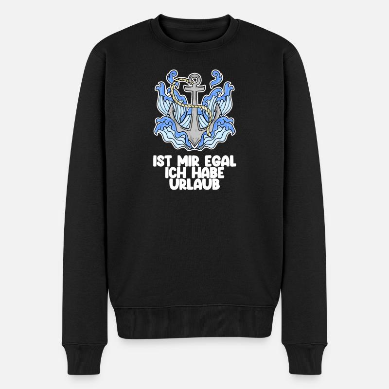 Urlaub - Männer Premium Bio Pullover - Schwarz