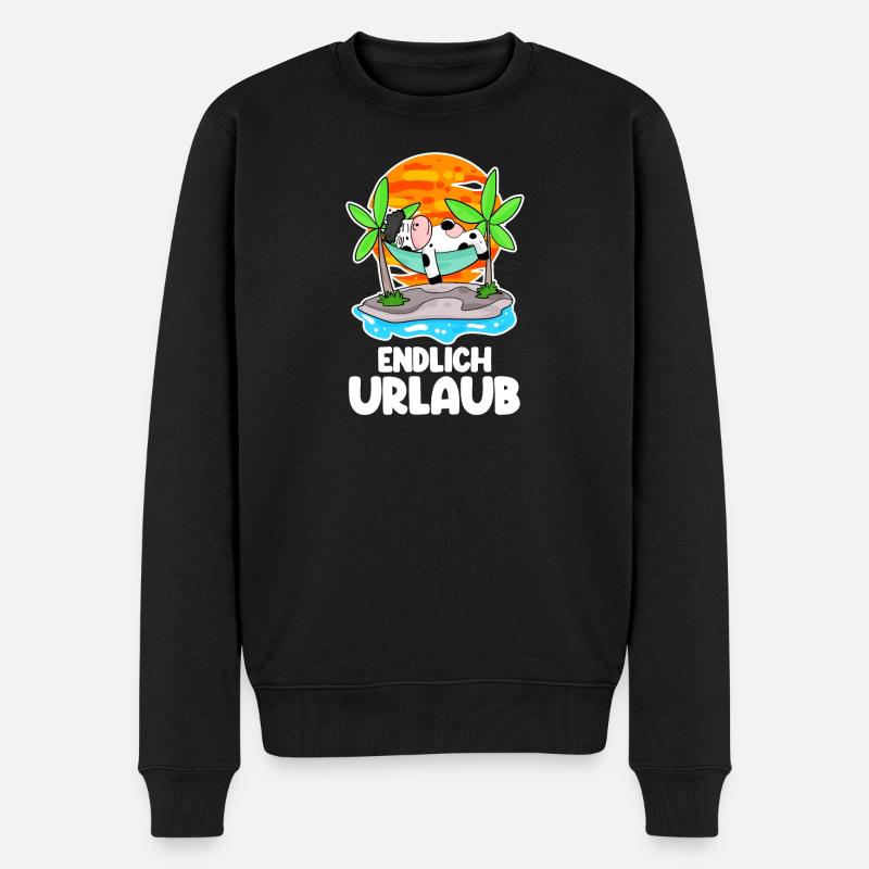 Urlaub - Männer Premium Bio Pullover - Schwarz