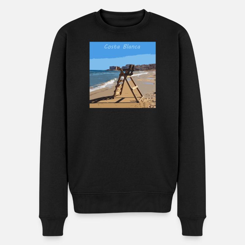 Costa Blanca - Männer Premium Bio Pullover - Schwarz
