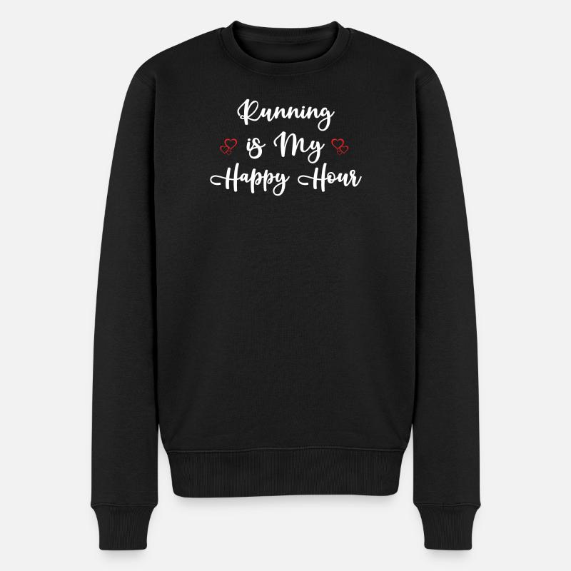 Courir est mon Happy Hour - Pull Premium bio Homme - noir
