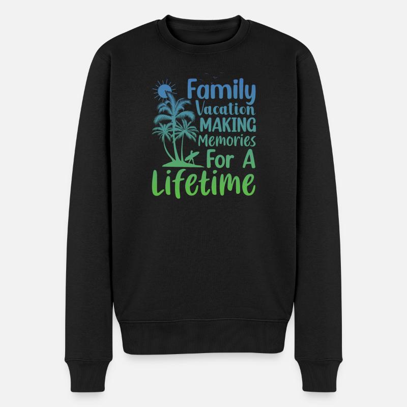 Family Vacation Making Memories Lifetime - Männer Premium Bio Pullover - Schwarz
