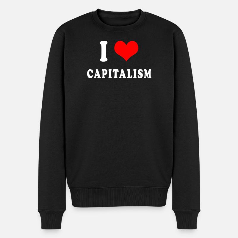 J'adore le capitalisme - Pull Premium bio Homme - noir