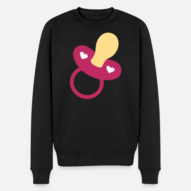 Idée cadeau naissance bébé 2025 - Pull Premium bio Homme - noir