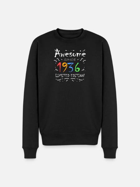 1936 - Born 1936 - Men's Premium Organic Jumper - black