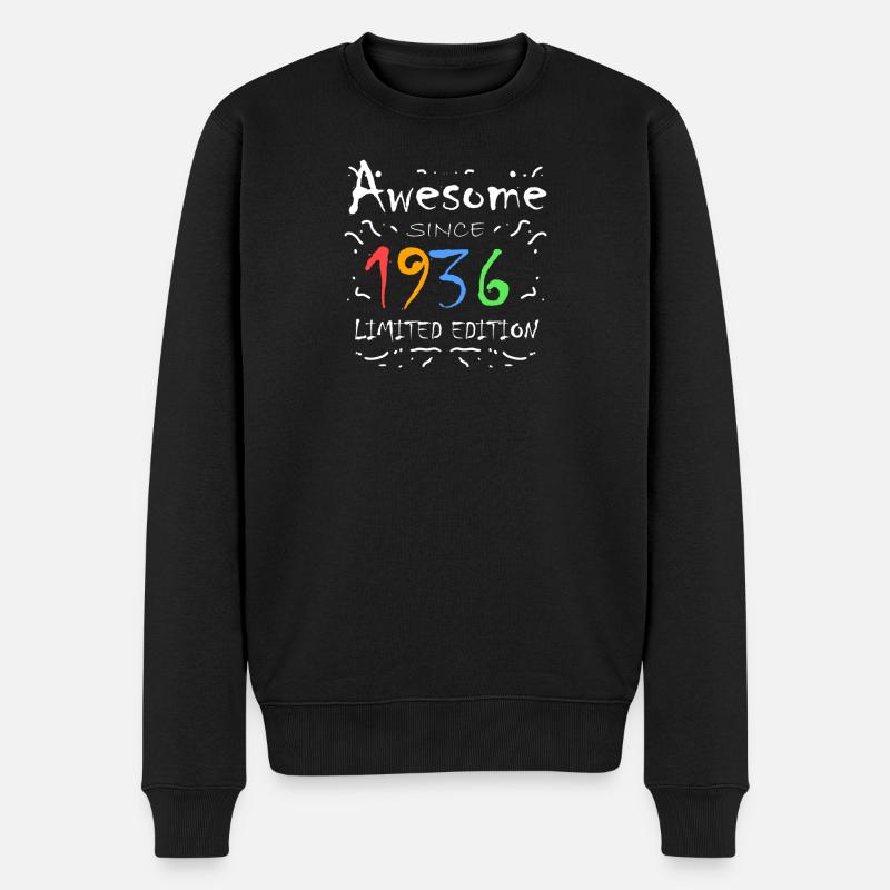 1936 - Né en 1936 - Pull Premium bio Homme - noir