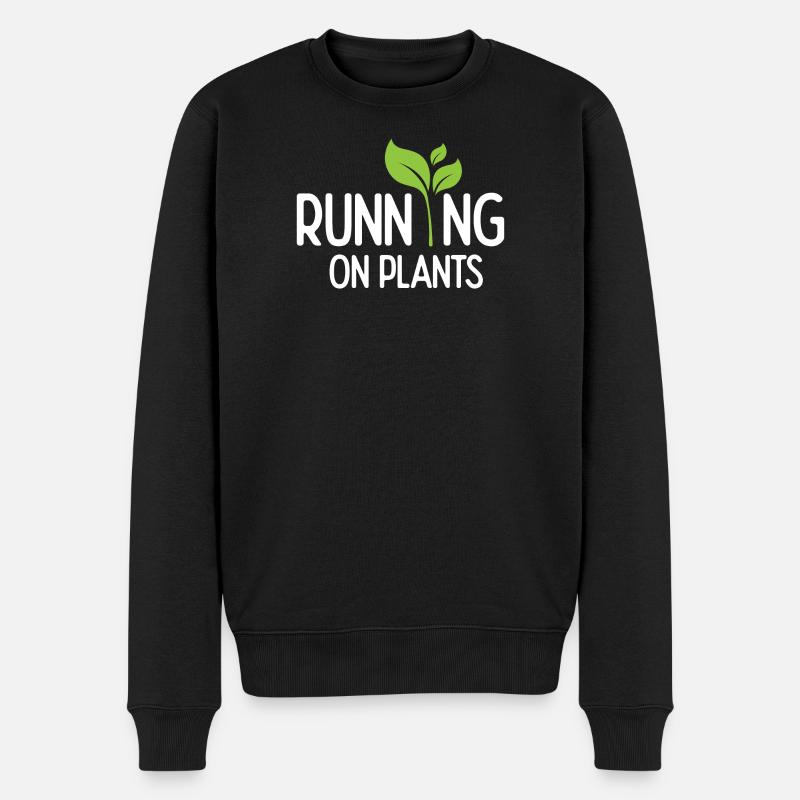 Courir sur les plantes - Pull Premium bio Homme - noir