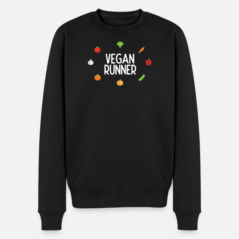 Coureur végétalien - Pull Premium bio Homme - noir