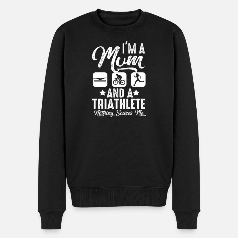 Je suis mère et triathlète - Pull Premium bio Homme - noir