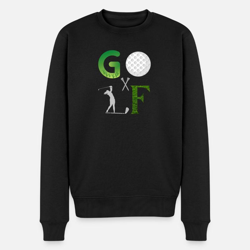 Golf - Golf Lovers - Männer Premium Bio Pullover - Schwarz