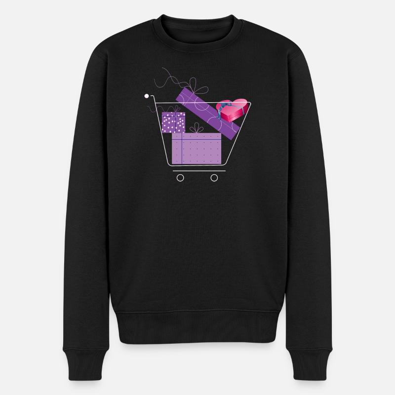 Panier avec cadeaux - Pull Premium bio Homme - noir