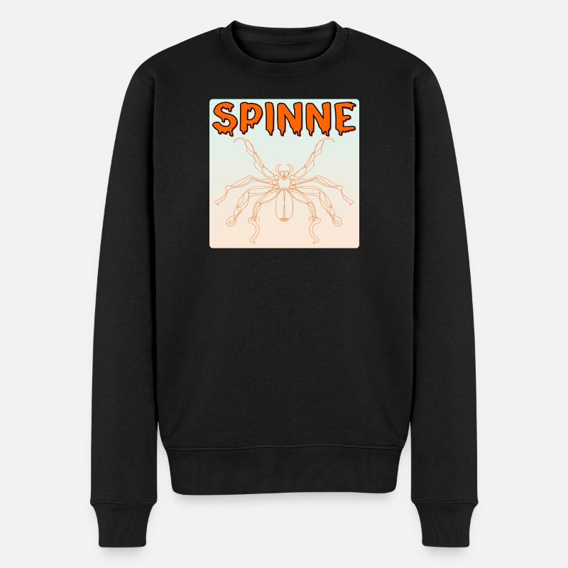 HALLOWEEN KOSTÜME - SPINNENTIERE SPINNE - Männer Premium Bio Pullover - Schwarz