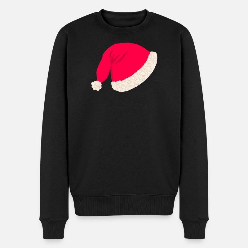 Chapeau de Noël sans texte - Pull Premium bio Homme - noir