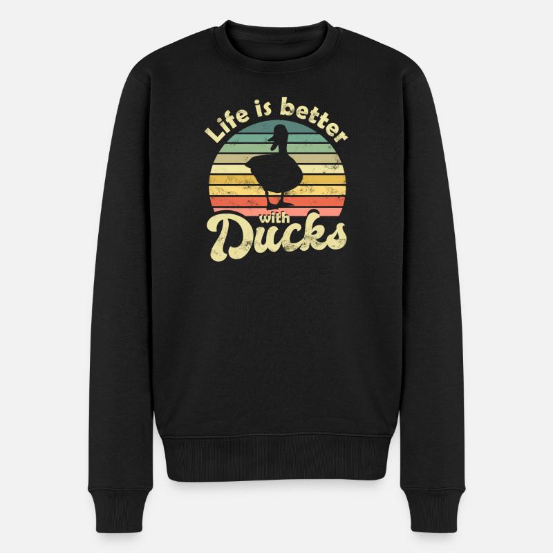 Canards canards - Pull Premium bio Homme - noir