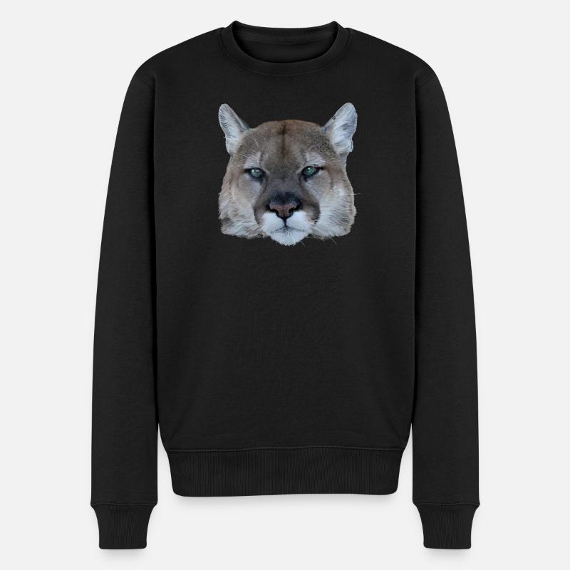 Panther - Männer Premium Bio Pullover - Schwarz