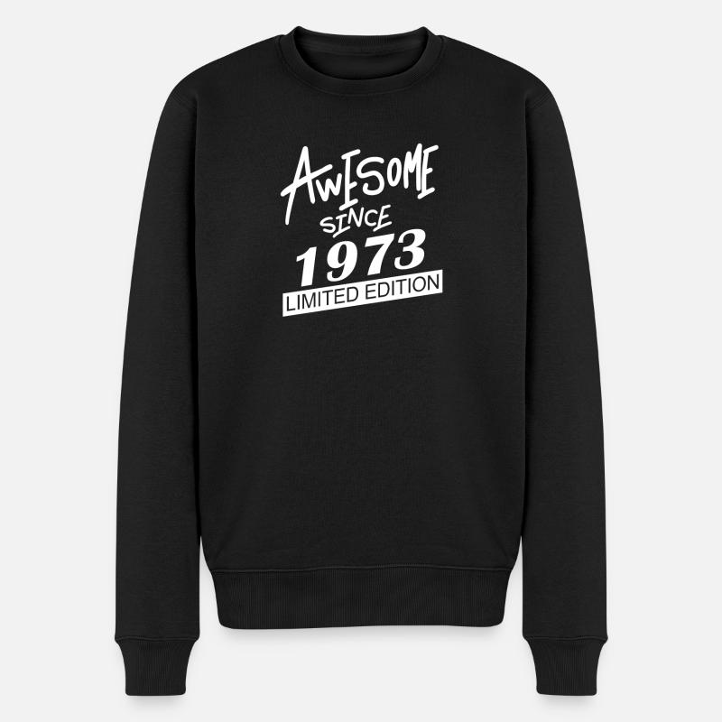 1973 - Männer Premium Bio Pullover - Schwarz