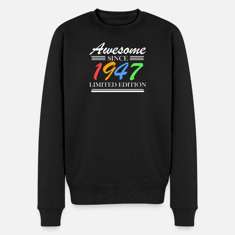 1947 - Männer Premium Bio Pullover - Schwarz