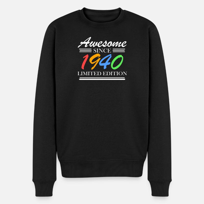 1940 - Né en 1940 - Pull Premium bio Homme - noir