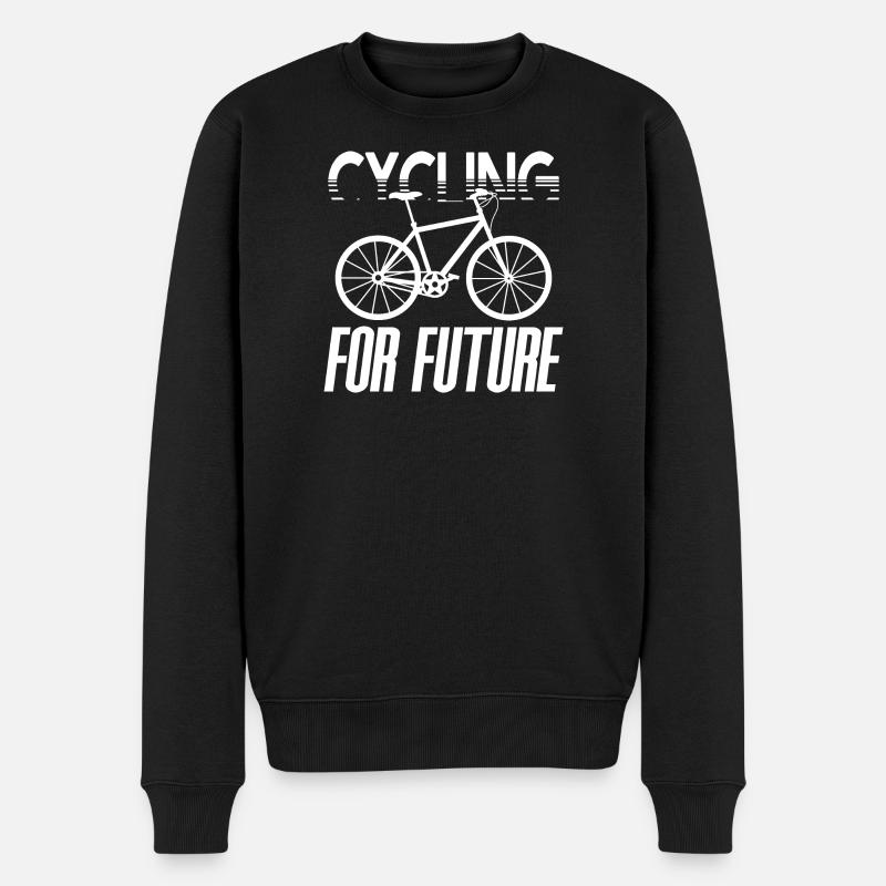 Cycling for Future Fahrrad Radfahrer Klimawandel - Männer Premium Bio Pullover - Schwarz