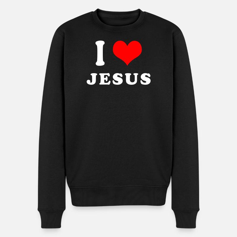 J'aime Jésus - Pull Premium bio Homme - noir
