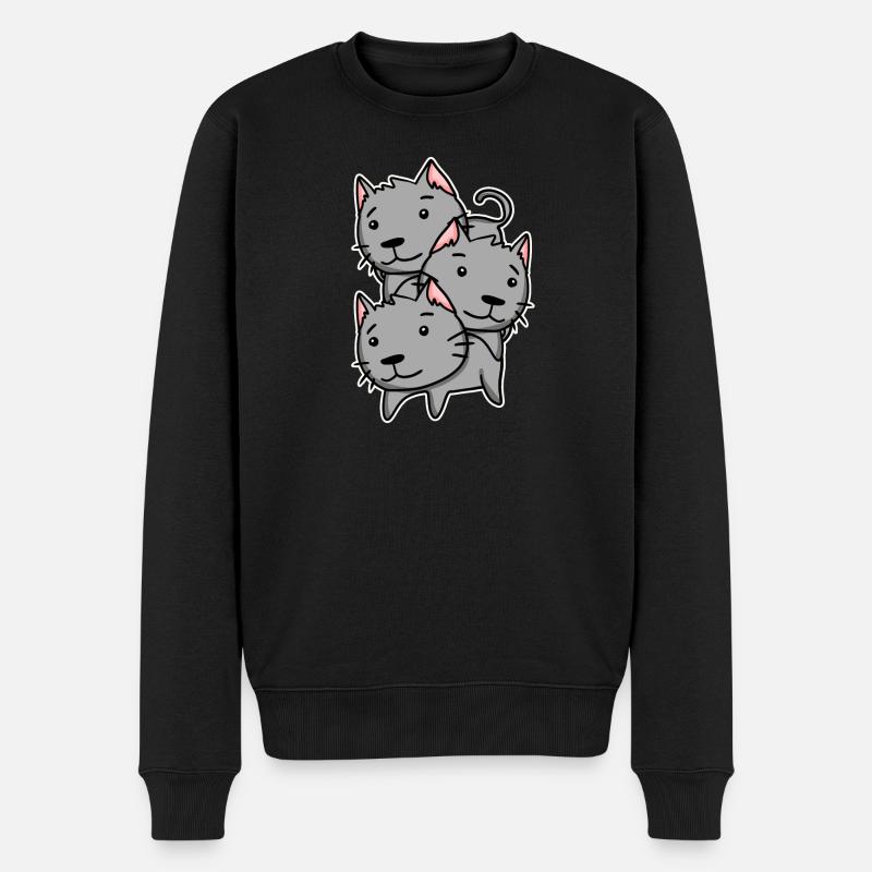 Chats mignons - Pull Premium bio Homme - noir