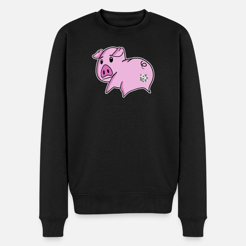 Pig Ass - Pig Butt - Maglione ecologico premium da uomo - nero