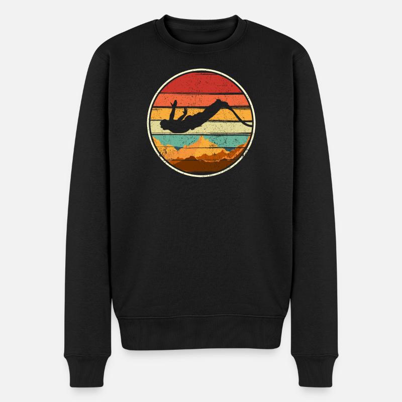 Sunset Summit Dive Circle - Men's Premium Organic Jumper - black