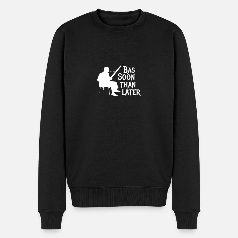 Bassoon than later Fagott Wortspiel - Männer Premium Bio Pullover - Schwarz