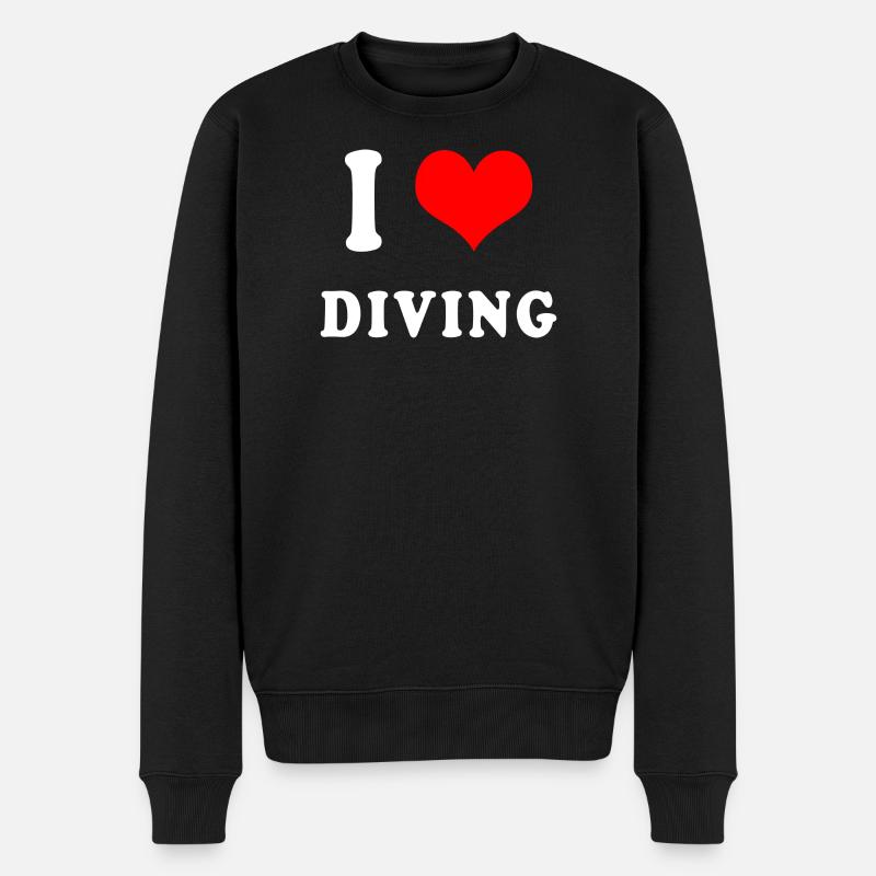 J'adore la plongée sous-marine - Pull Premium bio Homme - noir